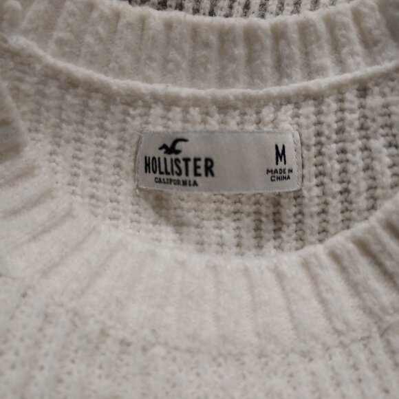 Hollister  - White & Grey - Long Sleeve Sweater - Medium - Picture 3 of 5